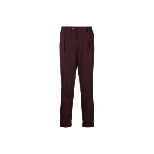 BRUNELLO CUCINELLI Бордовый Мужской Повседневный Брюки