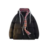 Чёрный с серым капюшоном.