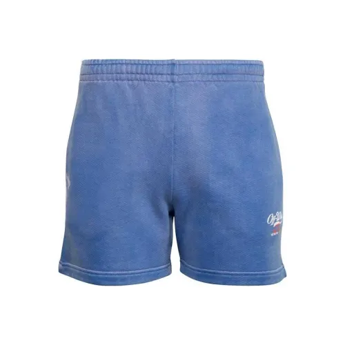 Off Белый Синий Мужские Повседневные Шорты