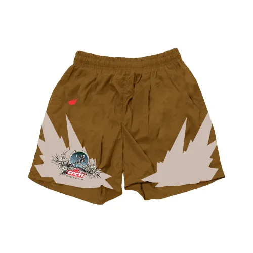 Travis Scott Повседневные шорты Мужские Коричневые