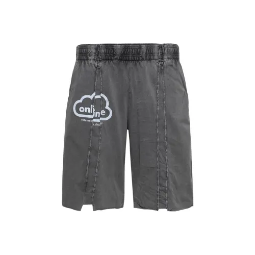 Vetements Gray Men's Casual Shorts Vetements Серый Мужской Повседневный Шорты