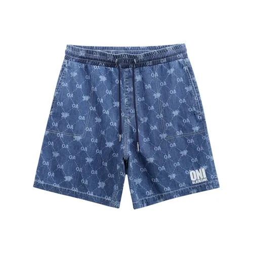 ONIARAI Джинсовые шорты Мужские Джинсовый синий