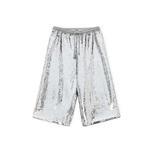 LOEWE Шорты In Блестки Повседневные шорты Мужские Серые