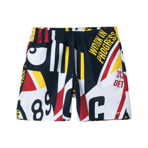 Carhartt WIP Collaboration Красные Желтые Унисекс Повседневные Шорты
