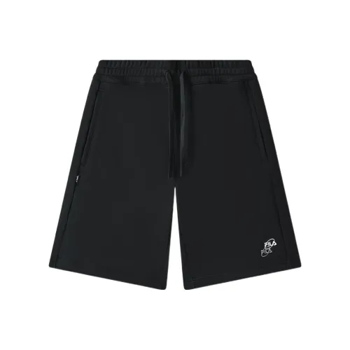 FILA Valentine's Day Collection Глубокий Черный Мужские Повседневные Шорты