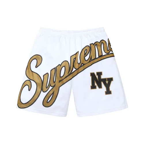 Supreme SS24 WEEK15 BIG Script Сетка Короткие Повседневные Шорты Унисекс