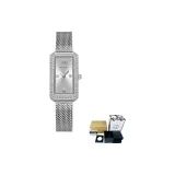 Сетчатая сумка серебристо-белого цвета