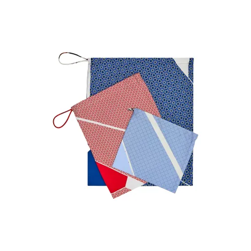 HERMES Шелк Combo Set Унисекс Синий Красный