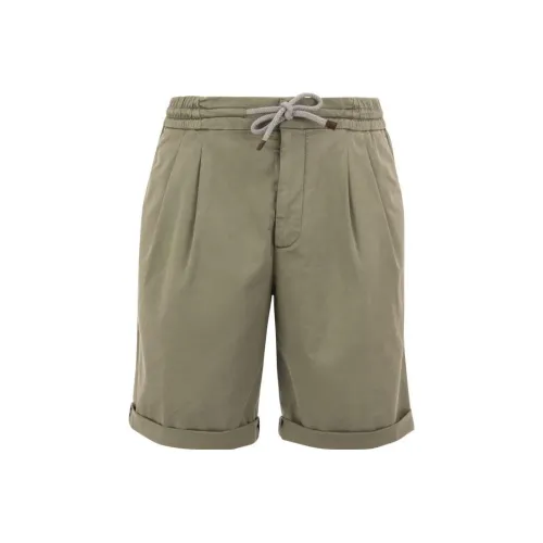 BRUNELLO CUCINELLI Повседневные шорты Мужские Хаки