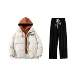 Комплект одежды (Бежевый оранжевый топ + черные повседневные штаны)