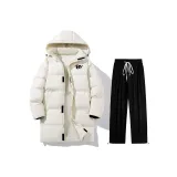 Флисовый комплект (Абрикосовый топ + Черные штаны)