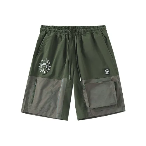 LAMLICKA Loose Fit Shorts Unisex Green LAMLICKA Свободный крой Шорты Унисекс Зеленый