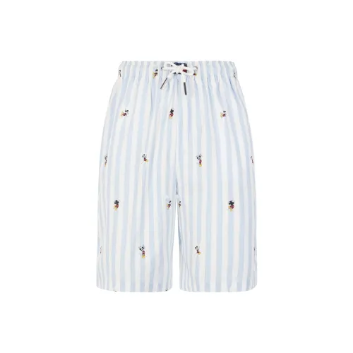 Tommy Hilfiger Tommy Hilfiger x Disney Co Branded SERIES Светло-голубой белый Полосы 0A4 Унисекс Повседневные шорты