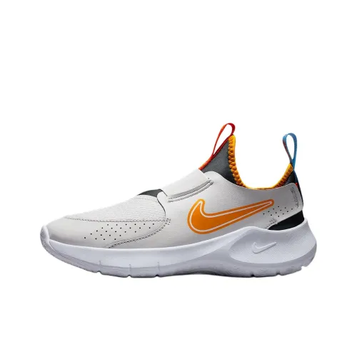 Nike Flex Runner 3 Slip-Resistant Abrasion-Resistant Low Top Детская Беговая Обувь Темно-Серый Университетский Синий Оранжевый Peel
