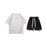 Комплект одежды (Топ экрю + Черные штаны)