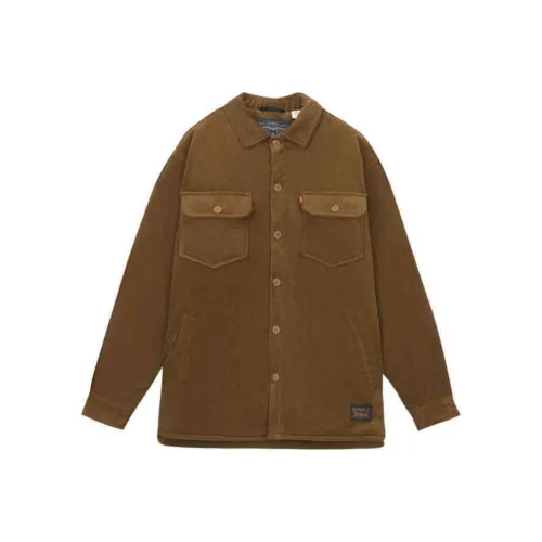 Levi's Хлопковый пуховик мужской хаки