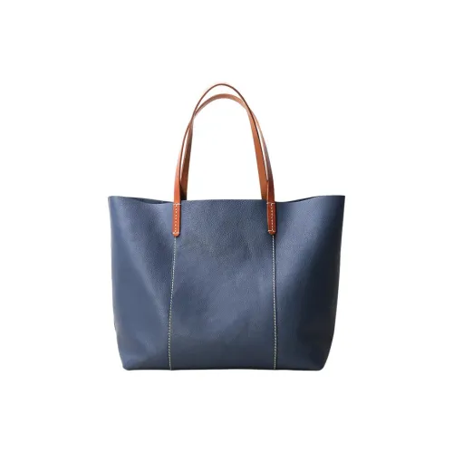 MINIBIRD Первый слой Растительное дубление Коровья кожа Тоут Сумка Сумка через плечо Женская Синий Черный Оранжевый