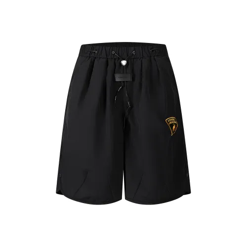 AUTOMOBILI LAMBORGHINI Повседневные шорты Унисекс Черный