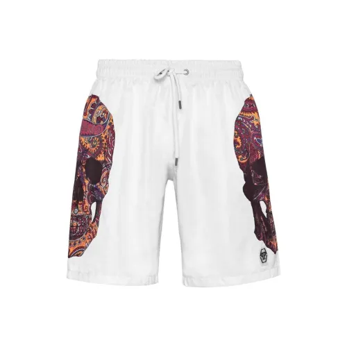 PHILIPP PLEIN Белые Мужские Повседневные Шорты
