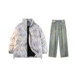 Комплект одежды (Фиолетовый топ + Желтые грязные штаны)