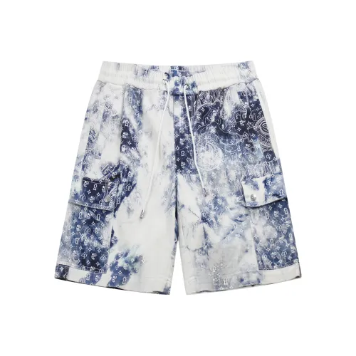 PP.GOLDEN Джинсовые шорты Мужские Синие Белые
