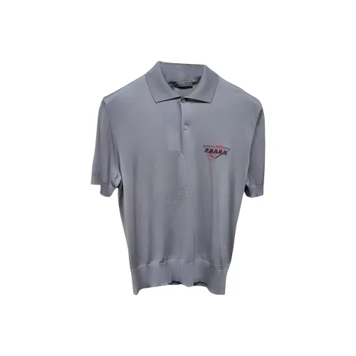 PRADA Gray Мужская Поло