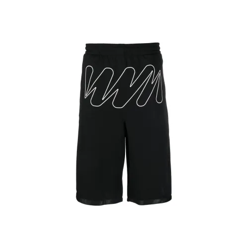 Off Белый Черный Мужские Повседневные Шорты