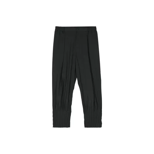 Homme Plissé Issey Miyake Повседневные брюки Мужские Черные