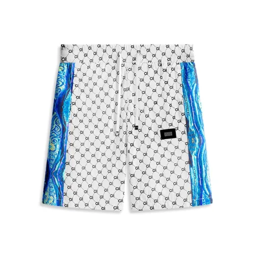 COOGI Американский винтаж Поп-стиль Горлянка Узор Монограмма Белый Большой размер Technology Cooling Унисекс