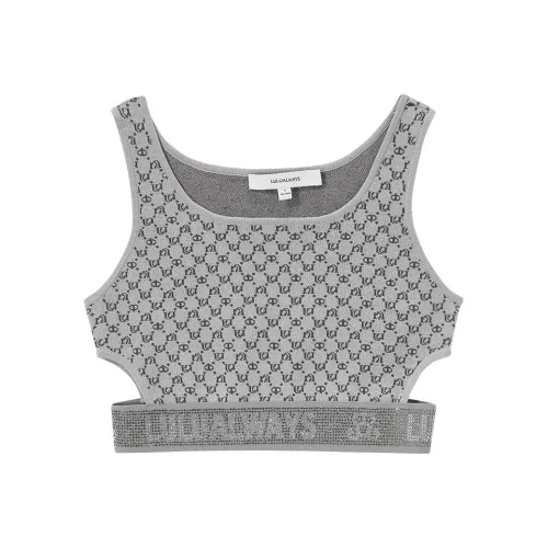 LULUALWAYS Светло-серые Женские Майки