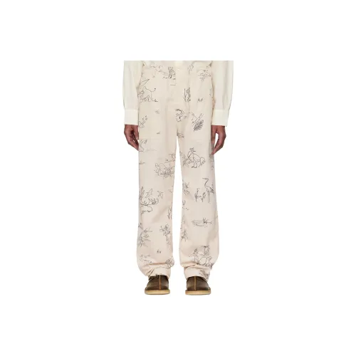 Engineered Garments Collaboration Повседневные брюки Мужские Серый Белый