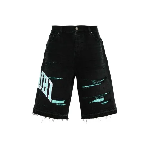 AMIRI Мужские джинсовые шорты черного цвета