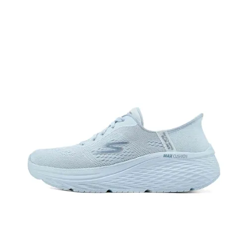 Skechers Max Cushioning Elite 2,0 Амортизация Износостойкий Низкий Топ Повседневные Беговые кроссовки Женские Светло-синие