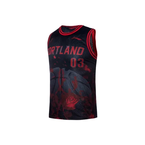 LINING Sports Basketball Collection Стандартный Черный Мужская Баскетбольная Джерси