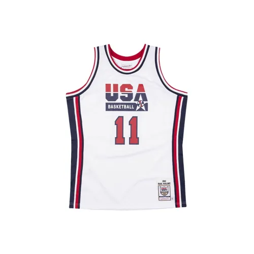 Mitchell Ness Белая мужская баскетбольная футболка