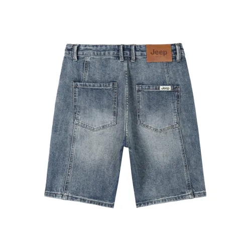 JEEP Blue Men's Denim Shorts JEEP Синий Мужские Джинсовые Шорты