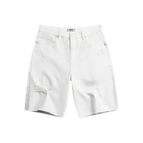 FAIRWHALE Джинсовые шорты Унисекс Натуральный белый