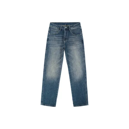 UKTK Винтажные синие мужские джинсы