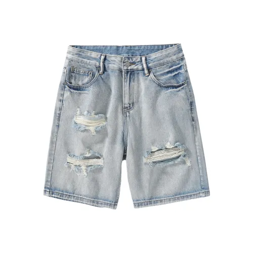 A3G4 Blue Men's Denim Shorts A3G4 Синий Мужские Джинсовые Шорты