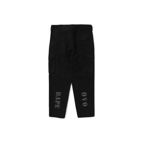 A BATHING APE x OVO совместная линия FW23 Повседневные штаны Унисекс Черный