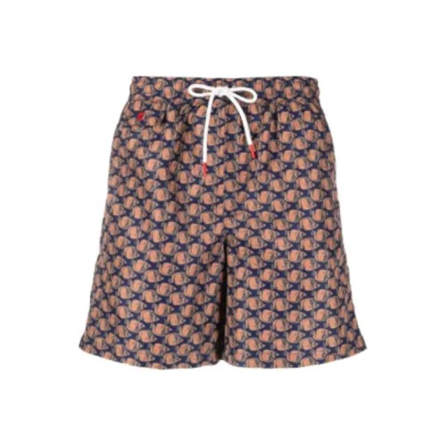 KITON Мужские плавательные шорты синий оранжевый