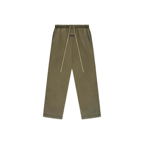 Fear Of God Essentials Тяжелый флис Relaxed Свитшот Повседневные брюки Мужской Бледный сосновый зеленый Военный стиль