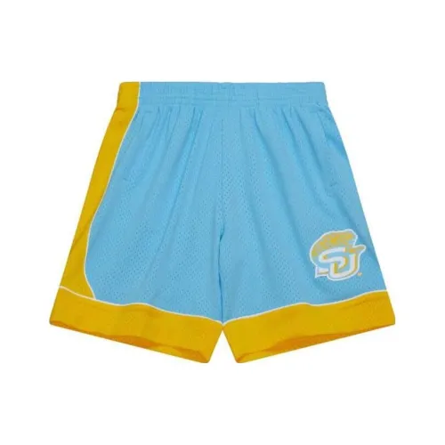 Mitchell Ness Blue Men's Casual Shorts Mitchell Ness Синий Мужские Повседневные Шорты
