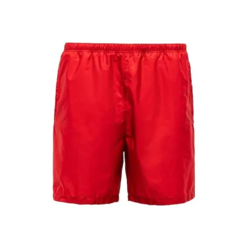 PRADA Red Men's Casual Shorts PRADA Красные Мужские Повседневные Шорты
