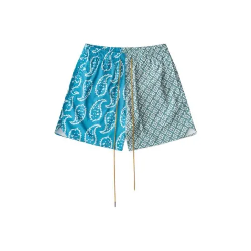 RHUDE Blue Men's Casual Shorts RHUDE Синий Мужские Повседневные Шорты