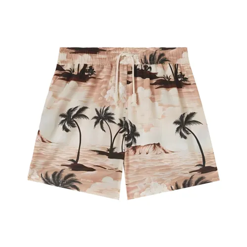 PALM ANGELS Светло-янтарный, Черный Мужские Повседневные Шорты