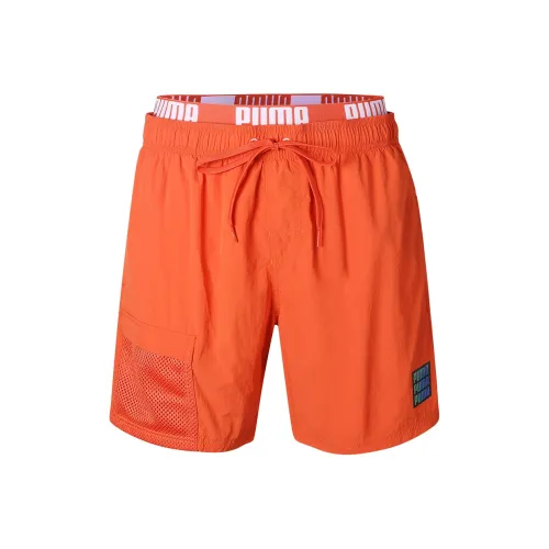 PUMA Оранжевые Красные Мужские Пляжные Шорты