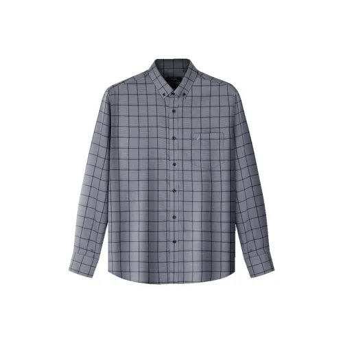 NAUTICA TAILORED Темно-серая рубашка в клетку для мужчин