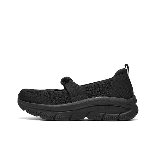 Skechers Modern D'Lu Аbrasion Resistant Низкий Топ Повседневная Обувь Женская Черная