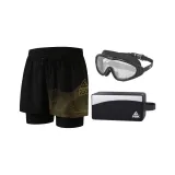 Черный Золото + Большой Рамка Очки для плавания + Сумка для плавания